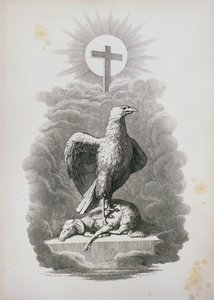 Een allegorie van Rome, gegraveerd door B.Barloccini, 1849